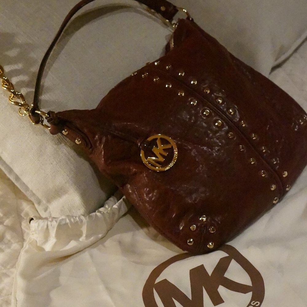 Michael Kors leather shoulder bag